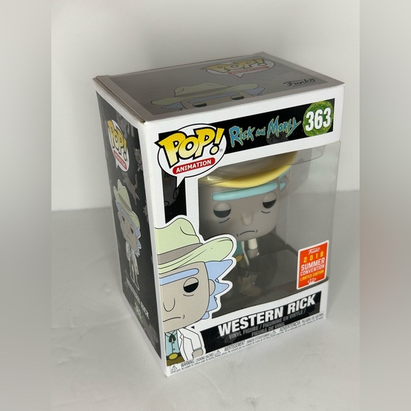 FUNKO RICK AND MORTY CONVENTION SHARED EXCLUSIVE WESTERN RICK NIB PRICE FIRM - Picture 7 of 8